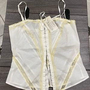 NWT GUESS Lace Tank W/ Eyelets Small